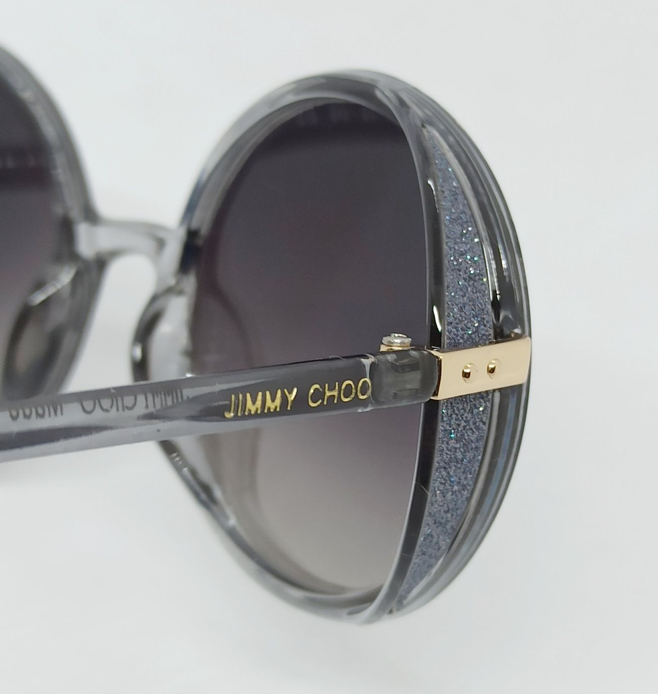 Jimmy Choo очки женские круглые серые линзы зеркальные