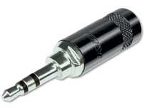 REAN NYS231B - Złącze JACK wtyk 3,5mm 1/8" TRS stereo (czarne)