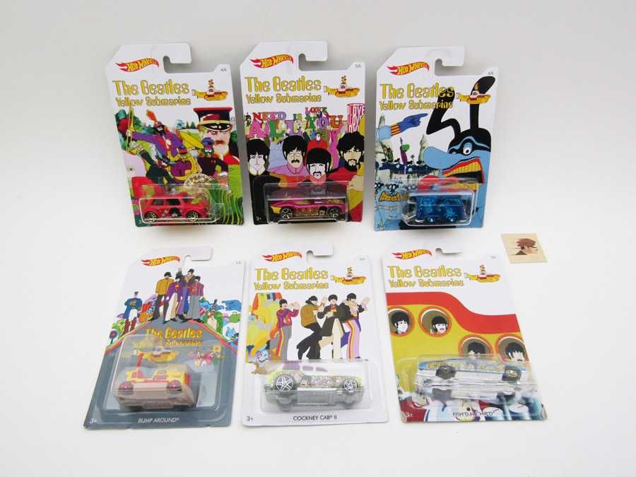 Lote de 6 Hot Wheels The Beatles Yellow Submarine Limited Edition