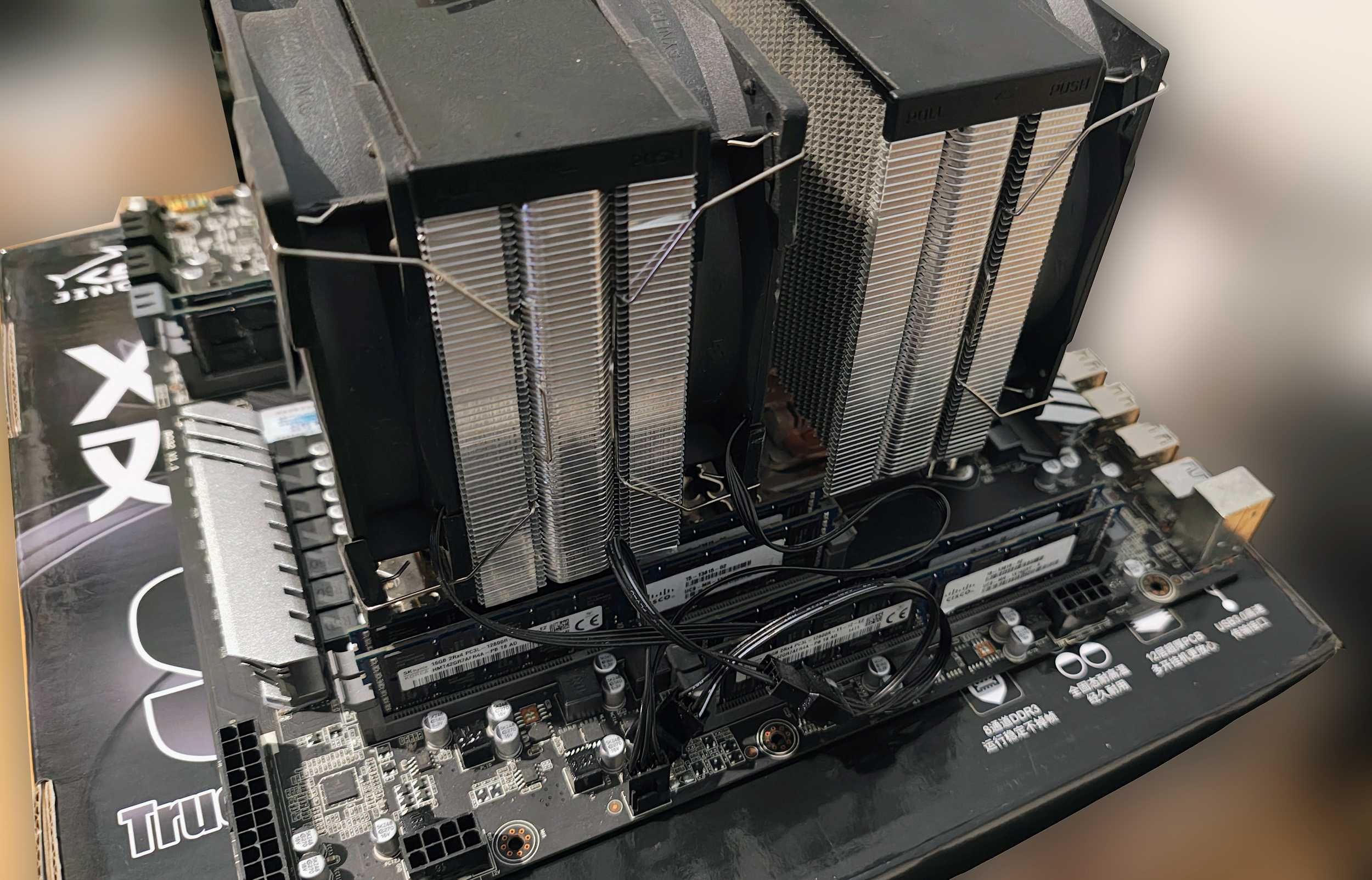Zestaw x79 dual e5 2650 v2 128GB (8x16) chłodzenie
