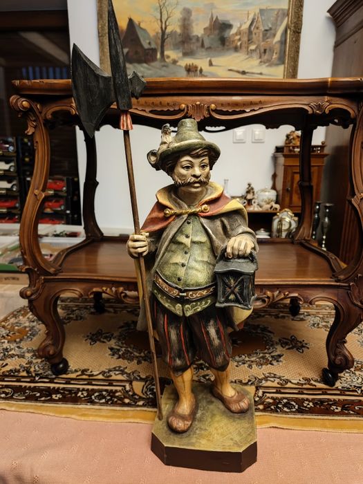 Halabardnik figura z drewna polichromia 60-72cm
