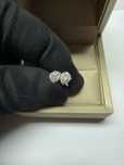 Серьги 750 проба, природные бриллианты 0.74 ct, сертификат Гемцентр