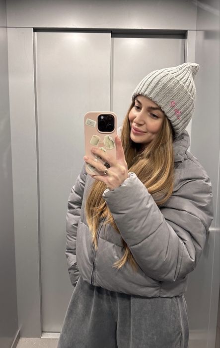 Варена сіра куртка курточка пуфер пуффер zara