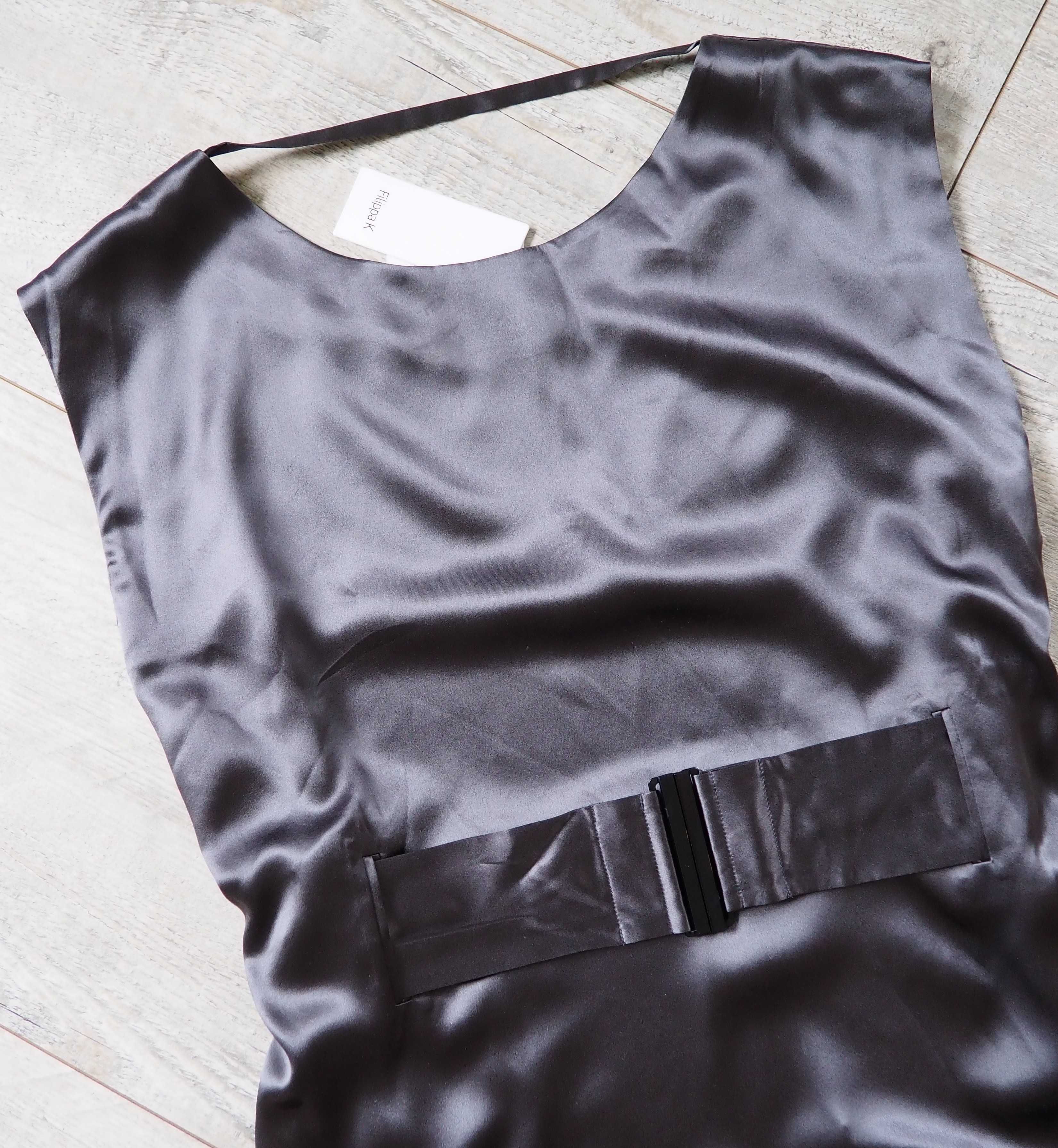 FILIPPA K._Satin belt dress_JEDWABNA inox_M