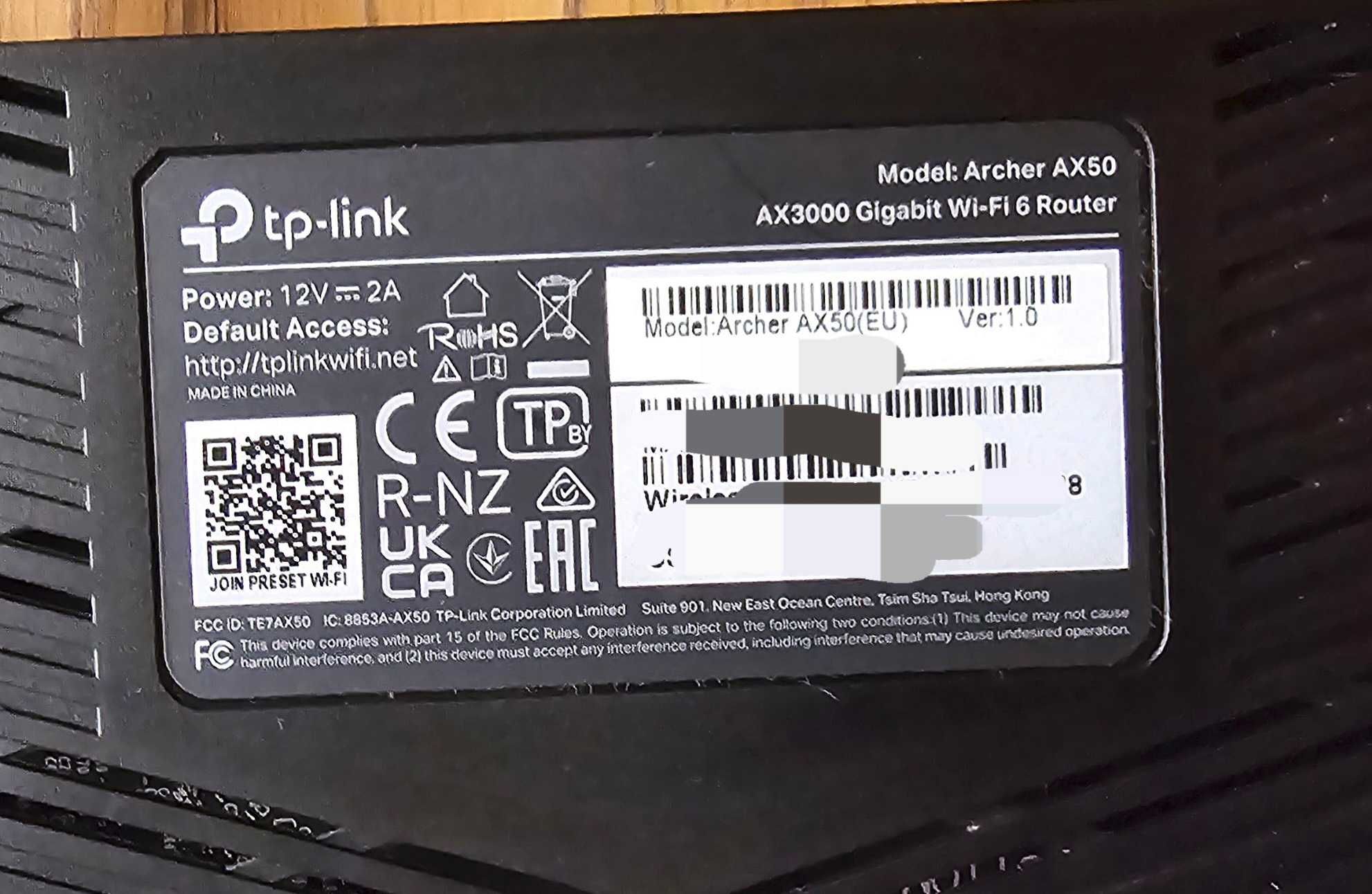 Router TP-Link Archer AX50 - WIFI 6, Gigabit , AX3000, VPN