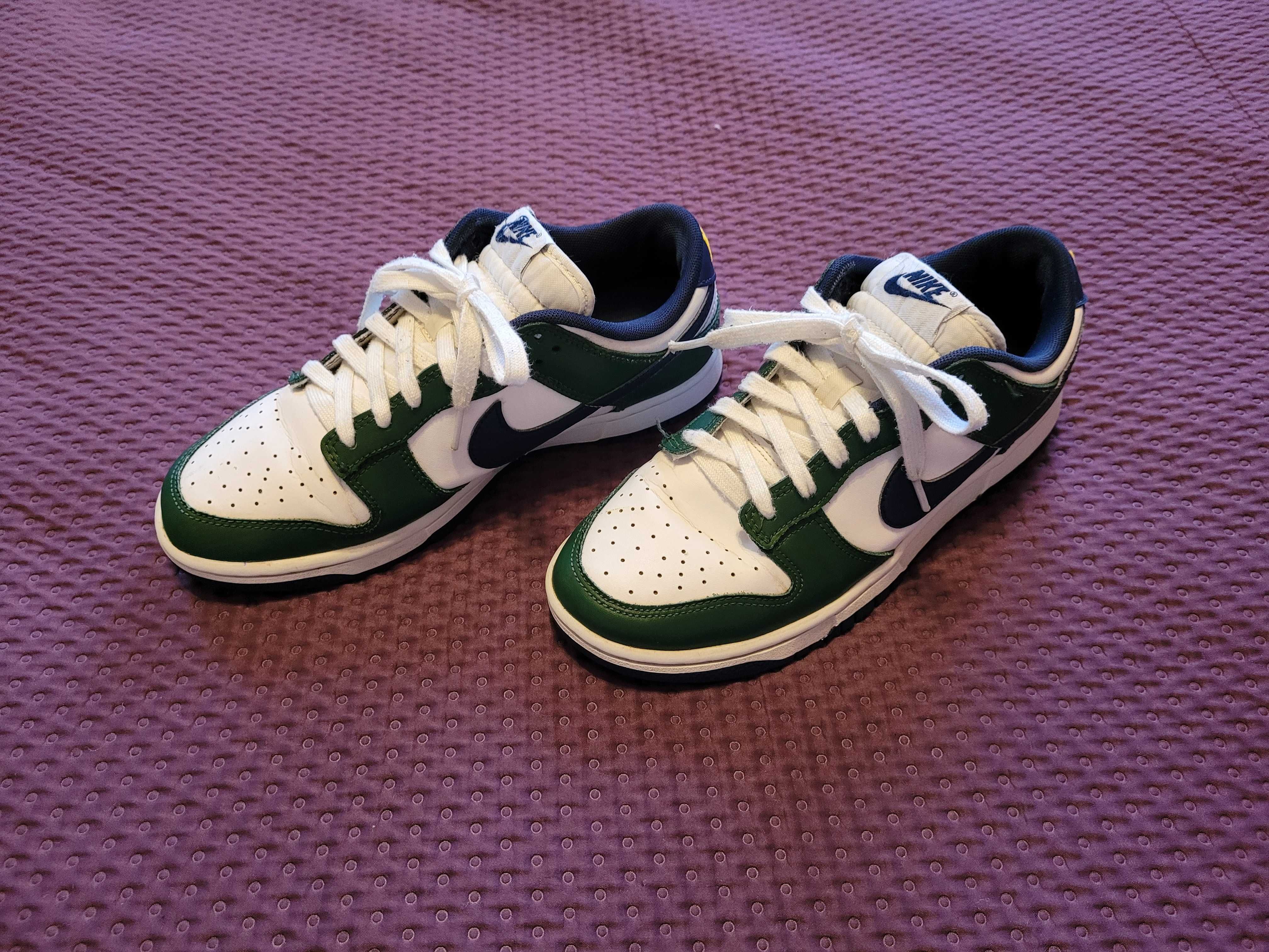 BUTY dla chłopca NIKE DUNK LOW rozmiar 40 biało-zielone oryginał