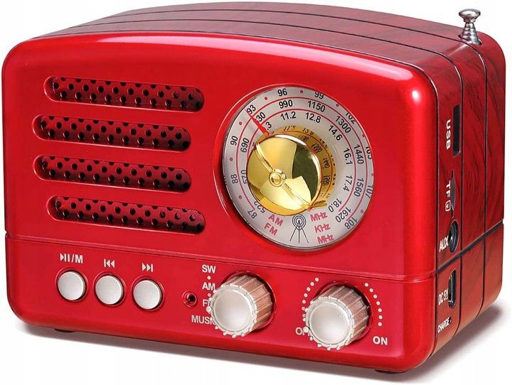 Przenośne radio retro PRUNUS J-160 FM Bluetooth