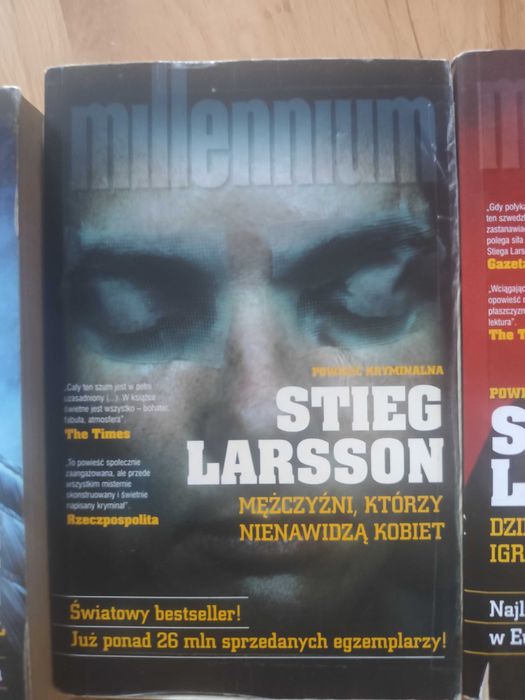 Książki millenium stieg Larsson 1,2,3 tom