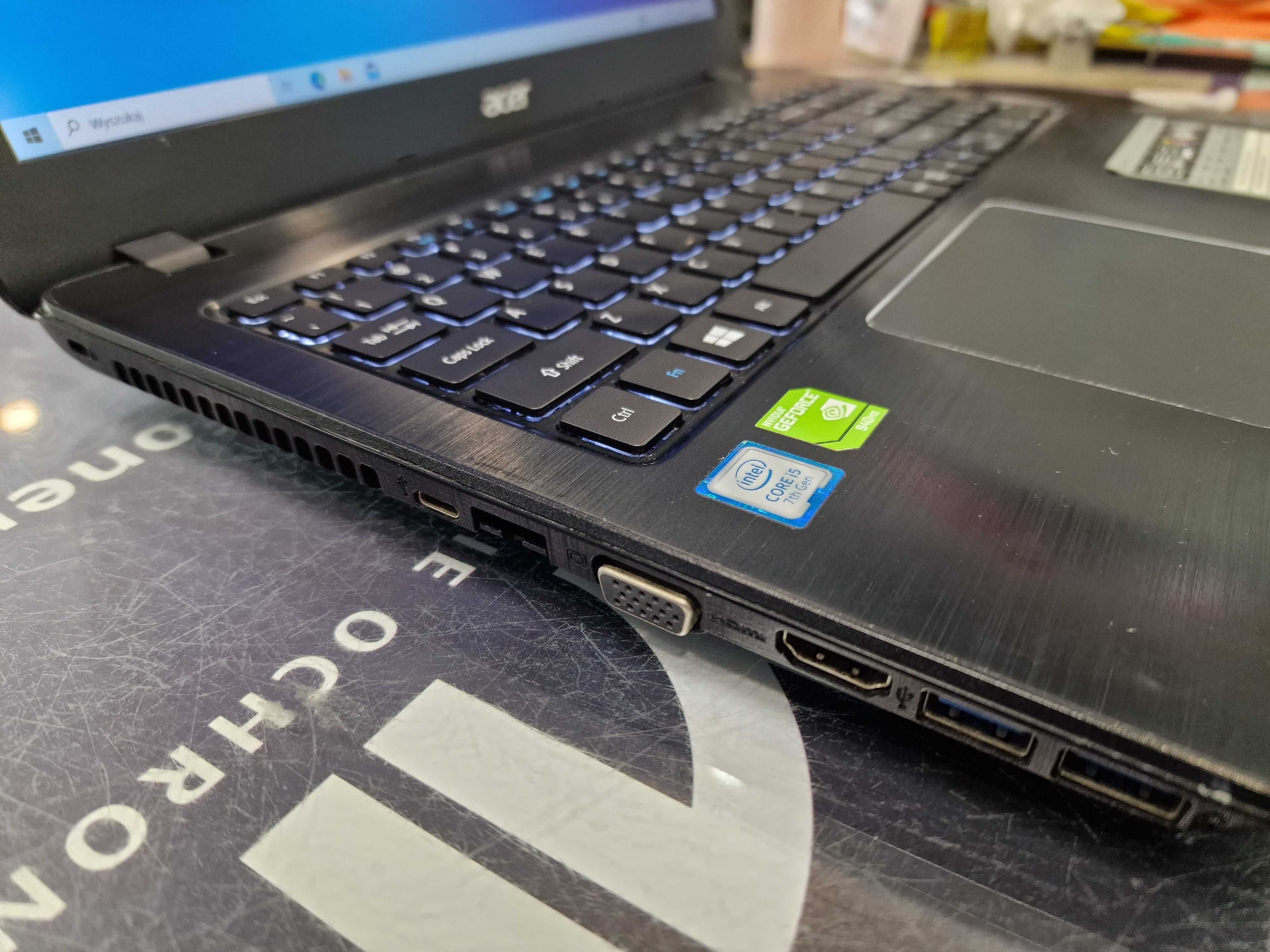 Acer Aspire F15/ i5-7200U/ 12GB/ 240GB SSD/ 940MX 2GB/ 15.6"/ W10 Home