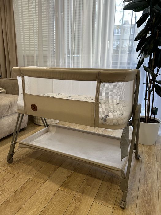 Łóżeczko dostawka beżowa Lionelo Luna Beige Sand