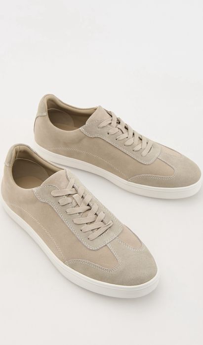 Чоловічі бежеві замшеві снікерси ( кеди, мокасіни )