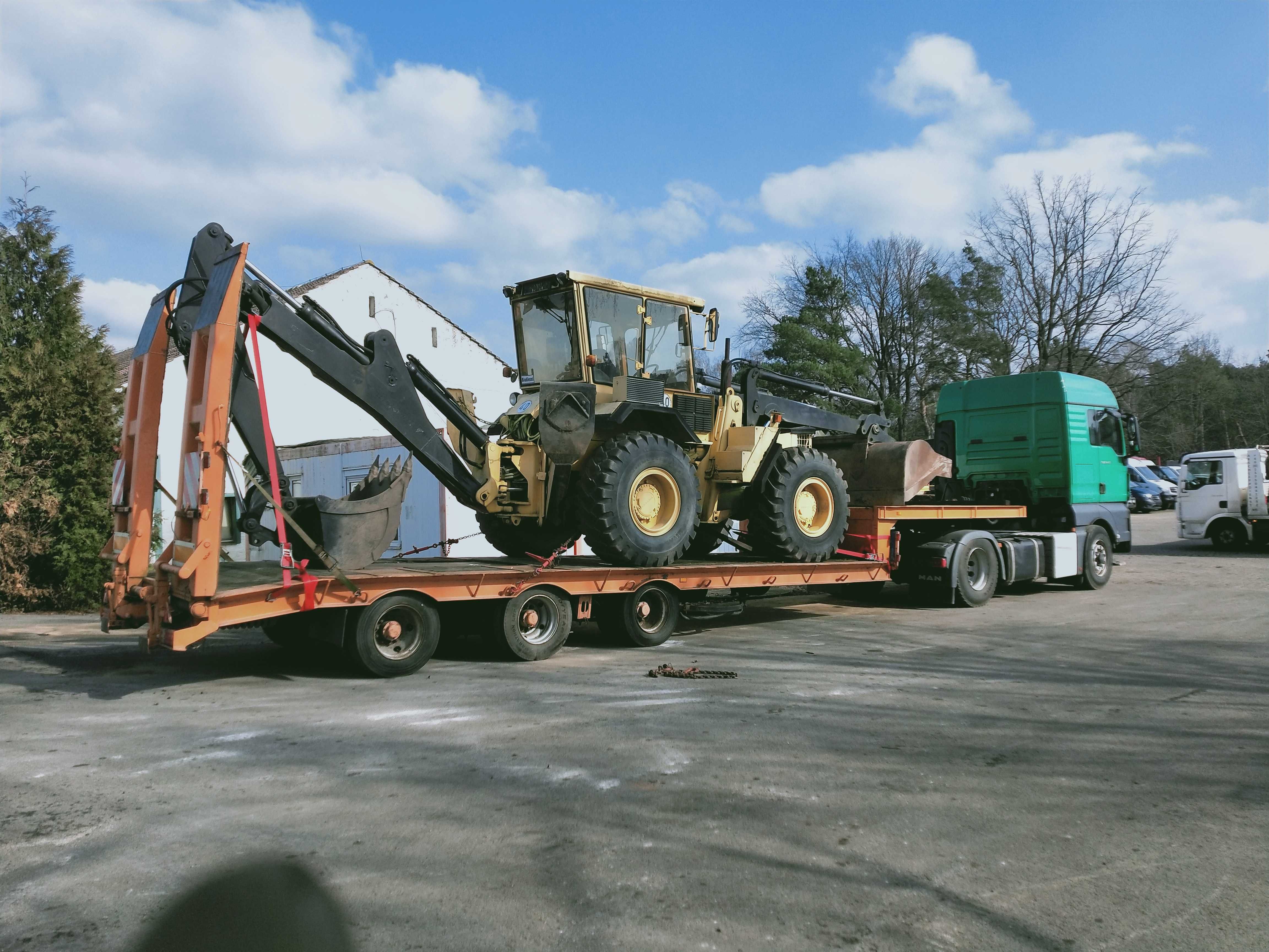 Usługi koparko - ładowarką 10 ton - długość ramienia 5.70 m.