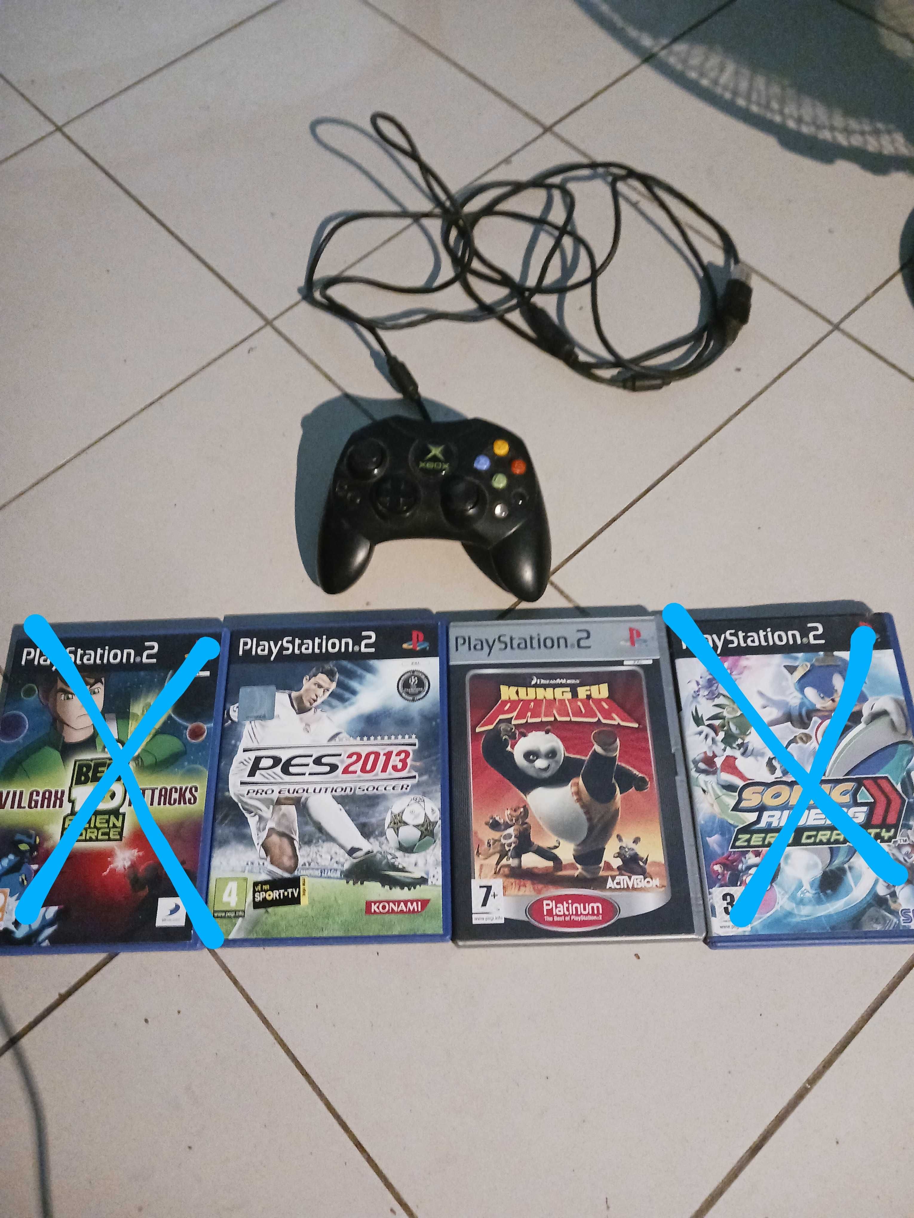 Jogos ps2 e comando
