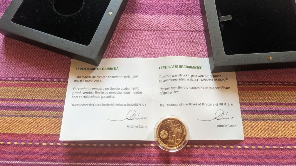 Moeda de Coleção Comemorativa Ouro - Mundial da FIFA Brasil 2014