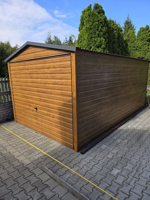 Garaż blaszany drewnopodobny 3x5