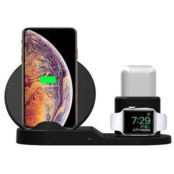 Док-станция беспроводная зарядка Wireless Fast Charger 3 в 1