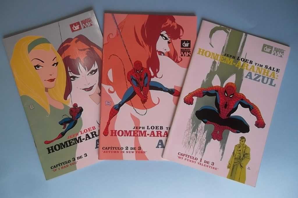 Homem-Aranha : Azul Nº 1 a 3 (completa) , Jeph Loeb & Tim Sale, DEVIR.