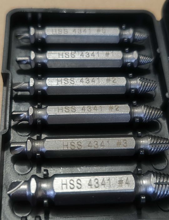 Набір екстрактори свердла для зламаних гвинтів винтов набор экстрактор