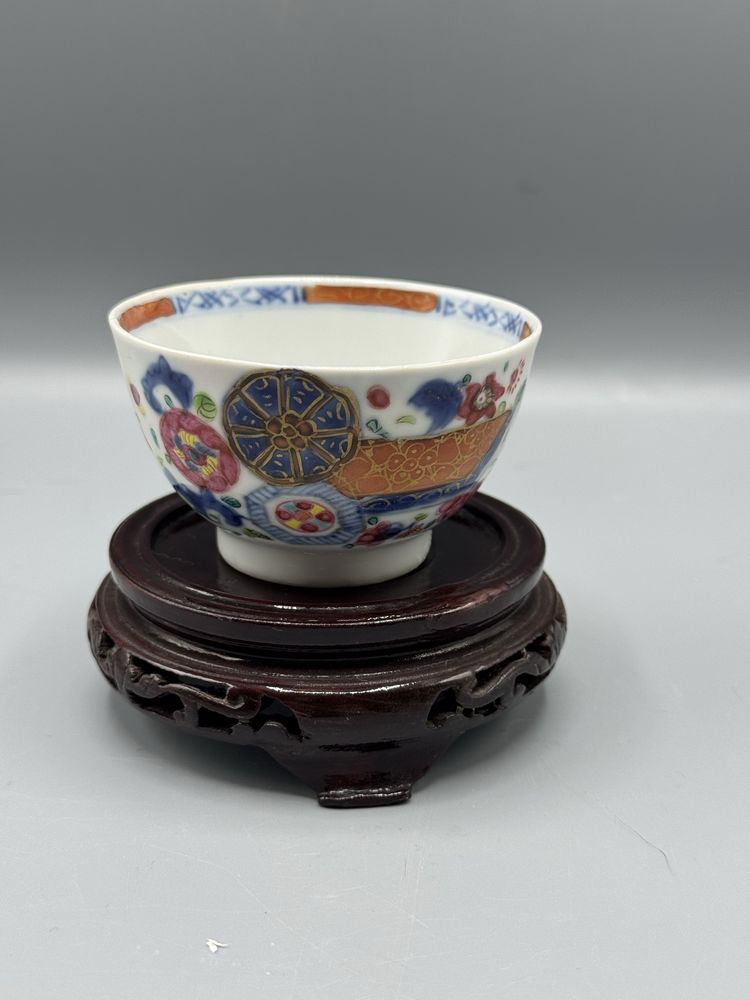 Taça em porcelana chinesa pseudo tobacco leaf  Qianlong seculo 18