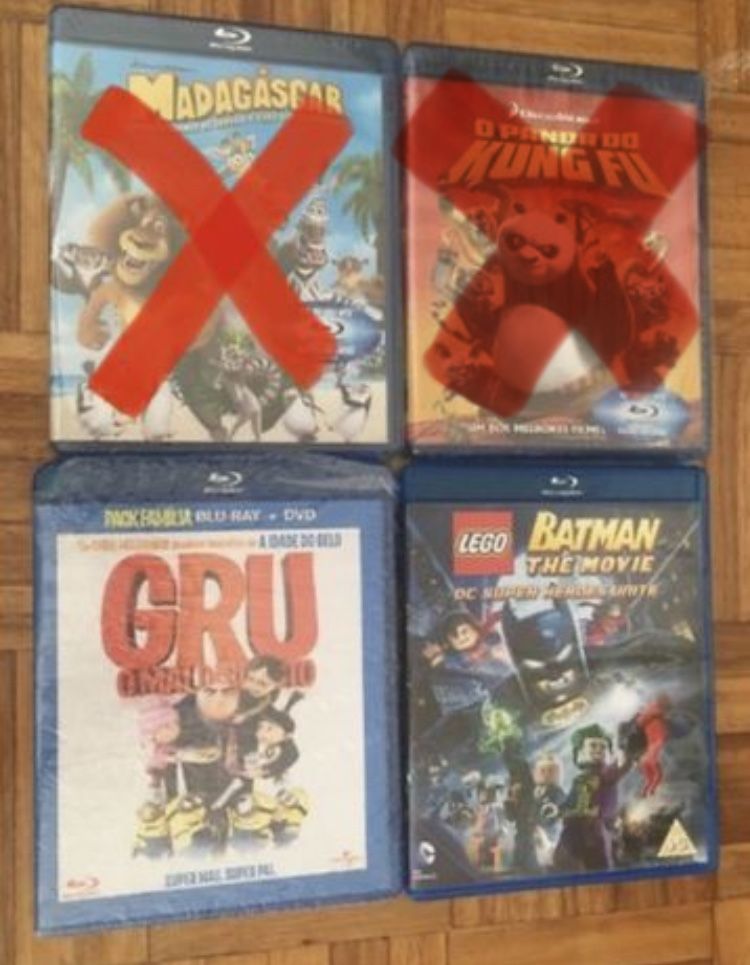 2 blu-rays animação como novos - Gru e Batman
