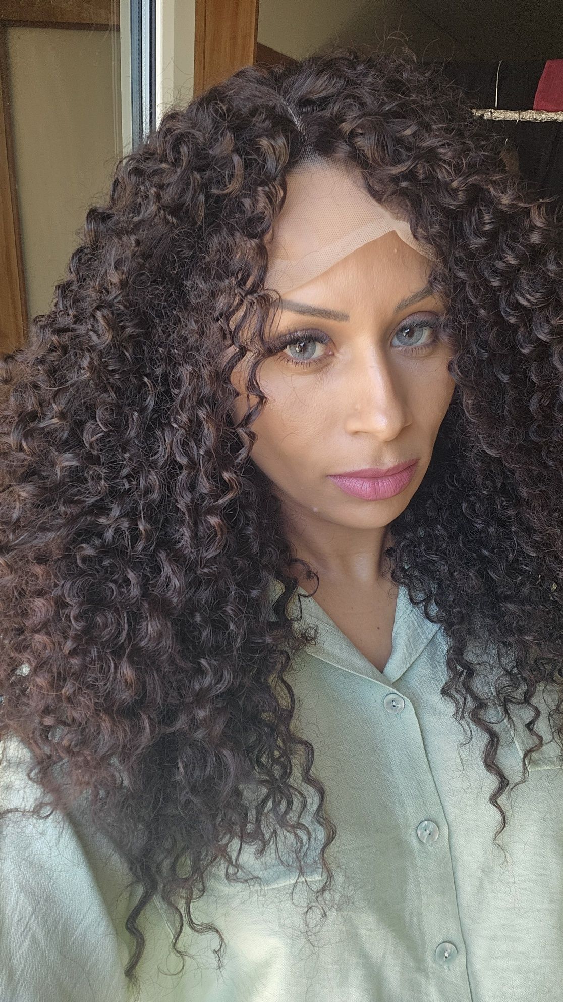 Lace de fibra realista ao cabelo humano
