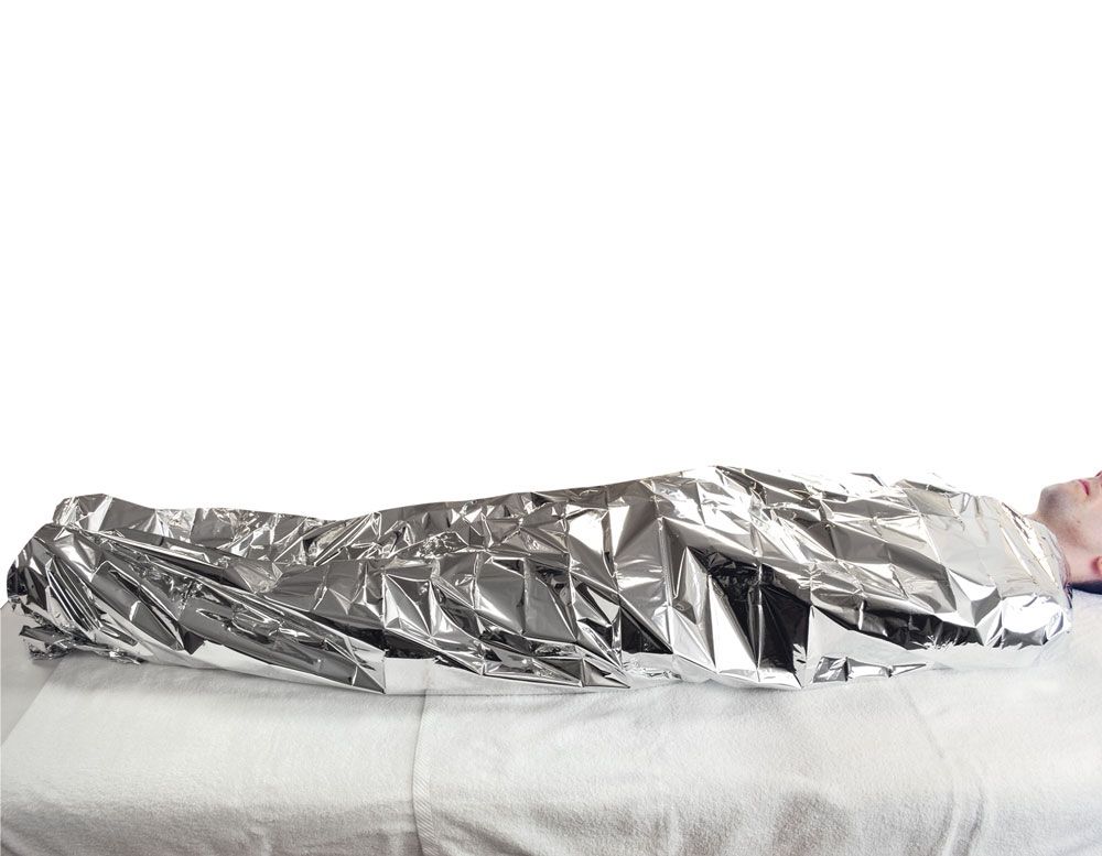 Зігріваюча туристична рятувальна ковдра foil blanket