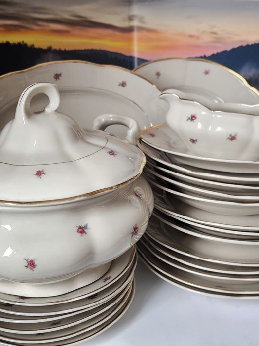 Serwis obiadowy Chodzież piękny stary porcelit