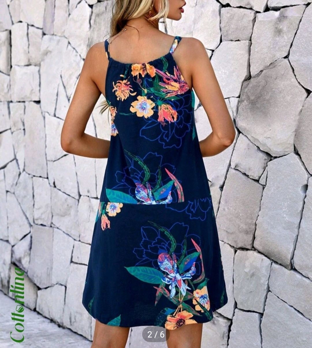 Vestido floral, tamanho M, novo