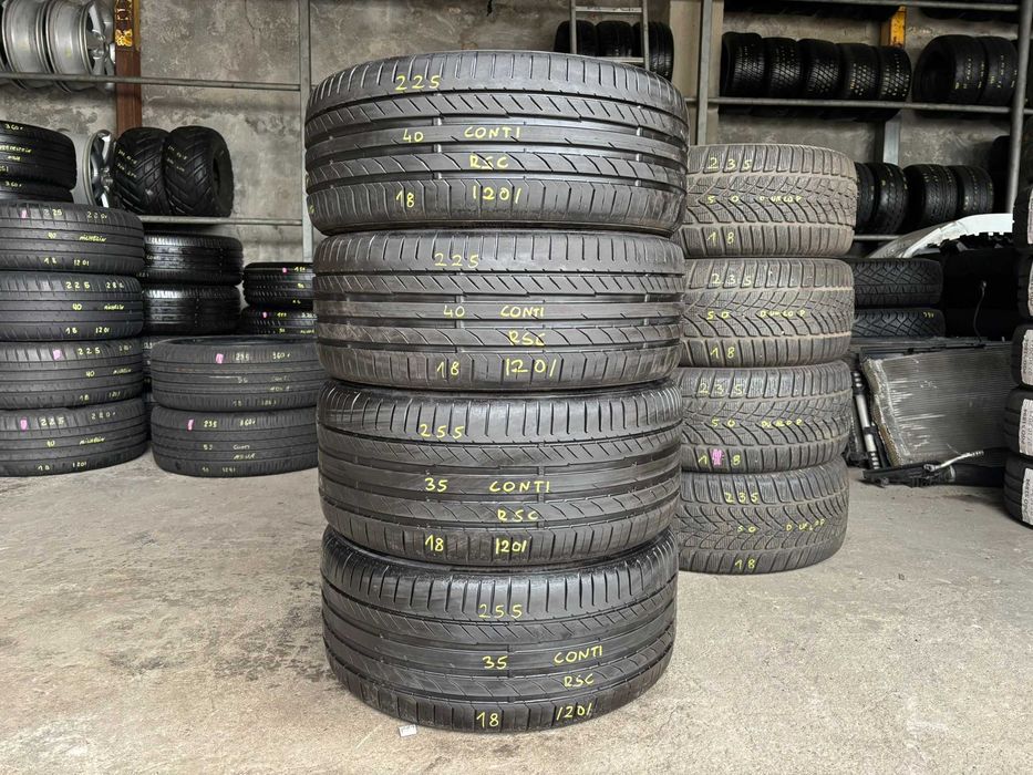 4X OPONY LETNIE Continental 2x 225/40R18 2X 255/35R18 7MM 2020R CAŁE!