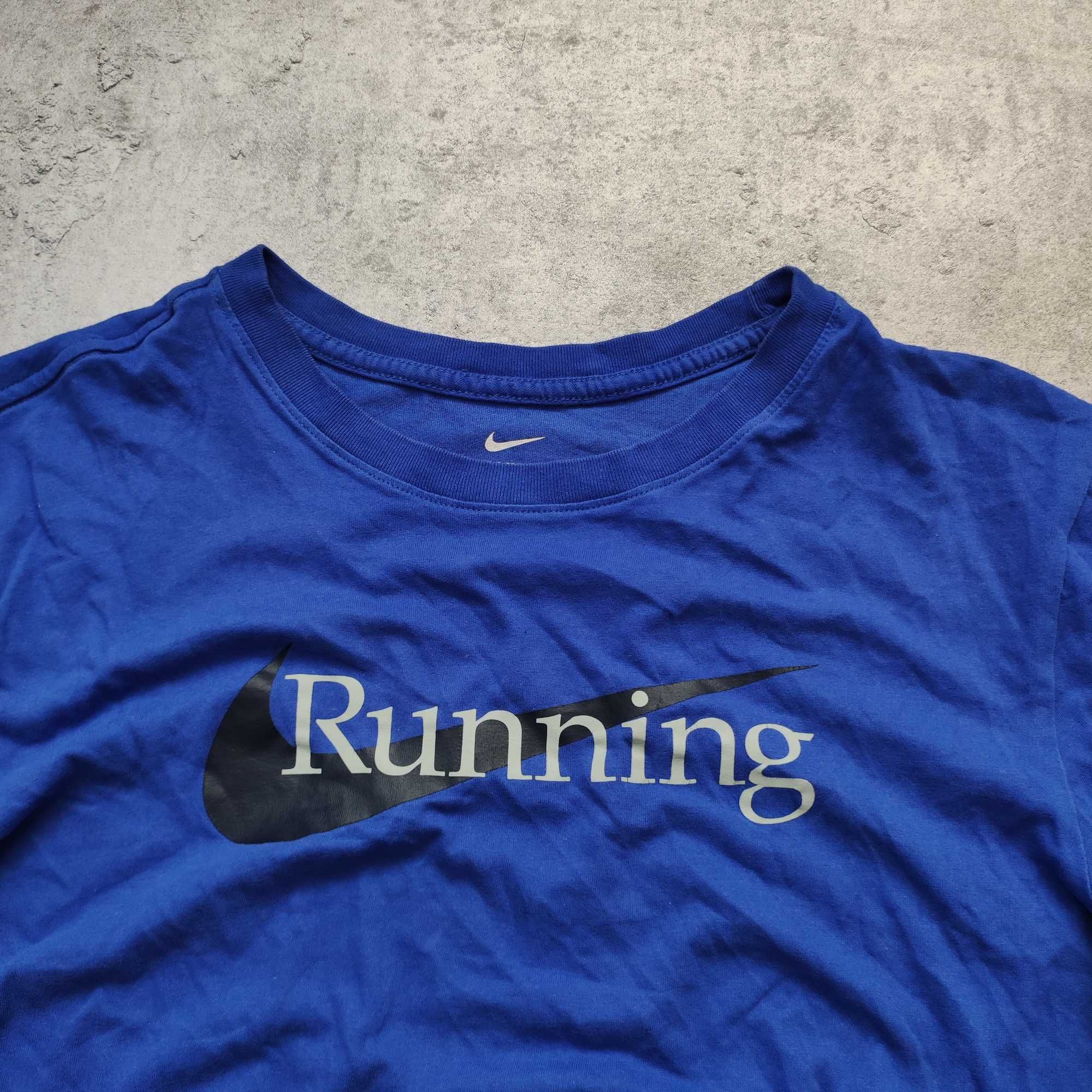 MĘSKA Koszulka Bawełna PREMIUM Granatowa Nike Dri-Fit Running Active