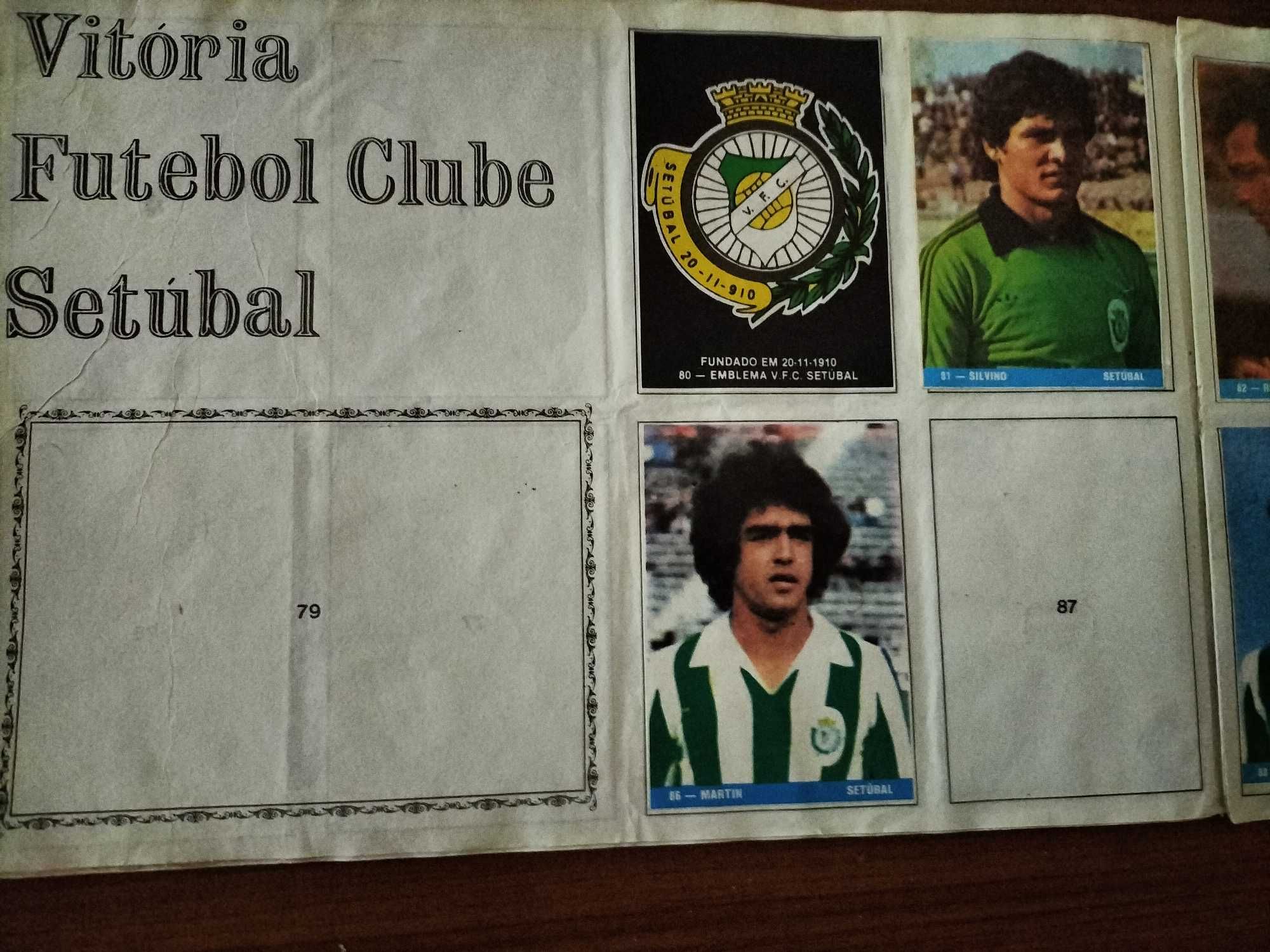 Caderneta incompleta Futebol 79/80