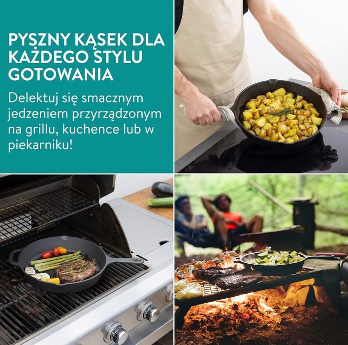 Navaris Żeliwna patelnia nowa okazja na prezent
