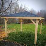 Altana ogrodowa MALTA 3X3 altanka wiata pergola zadaszenie słupy 12x12