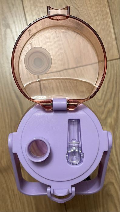 Bidon butelka na wodę XXL 2l rożowa poręczna