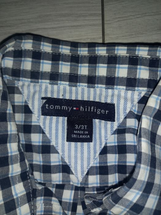Sweterek okaidi oraz koszula hilfiger