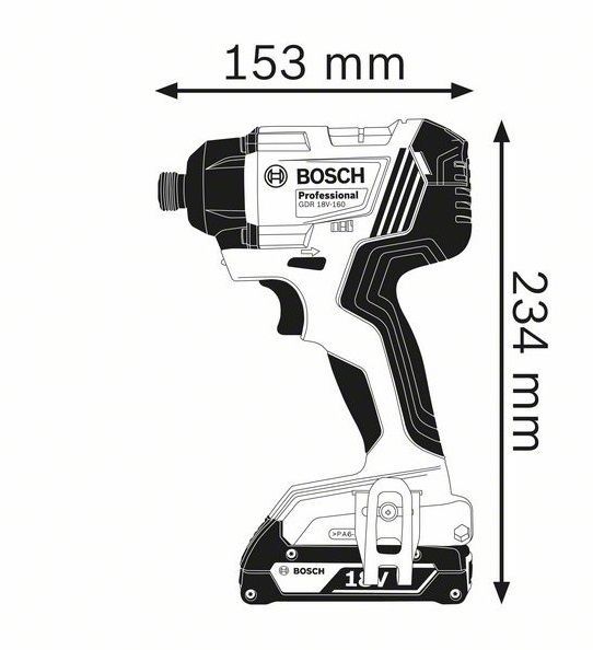 Klucz Udarowy Akumulatorowy Gdr 180-Li 2*2.0 Ah Bosch B 6019G5123