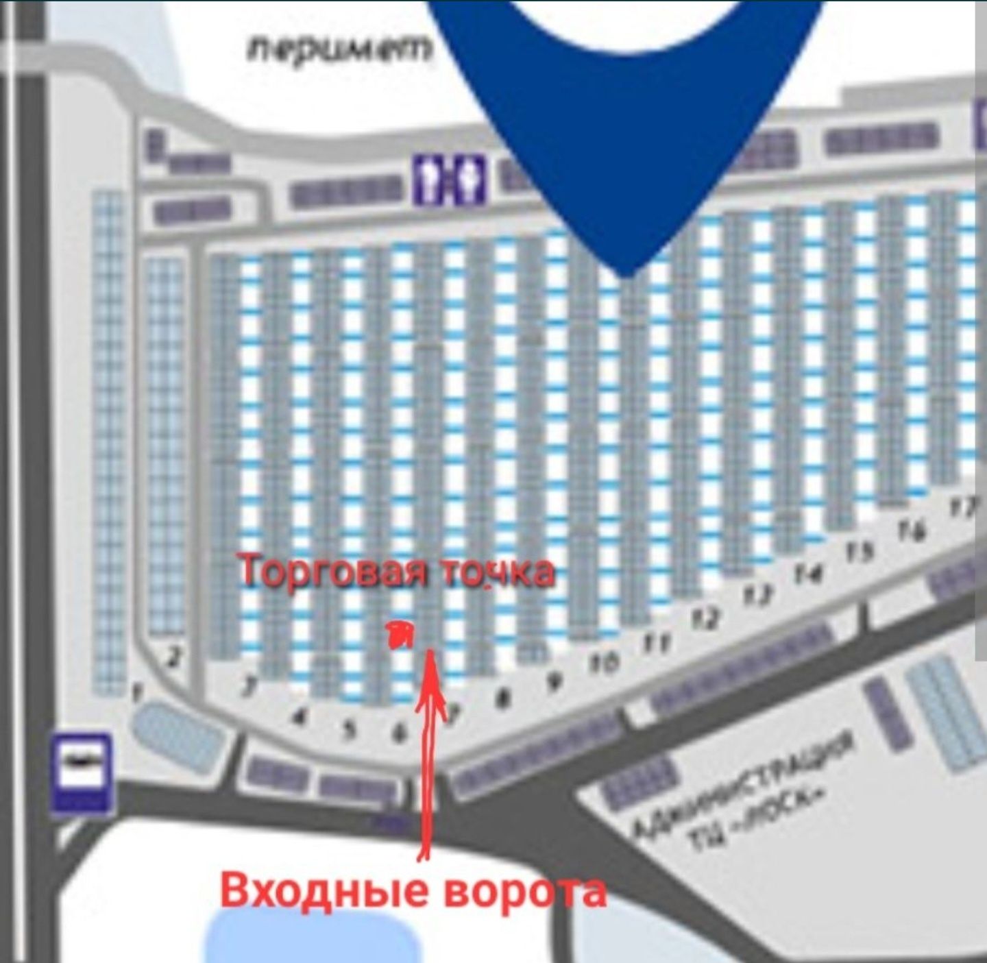 Торговое место на авторынке Лоск