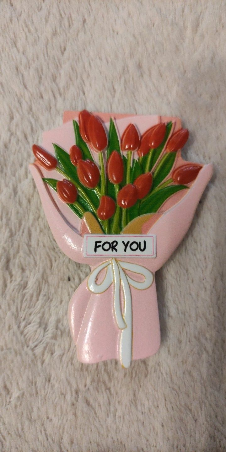 Магнітик букет квітів тюльпанів, подарунок