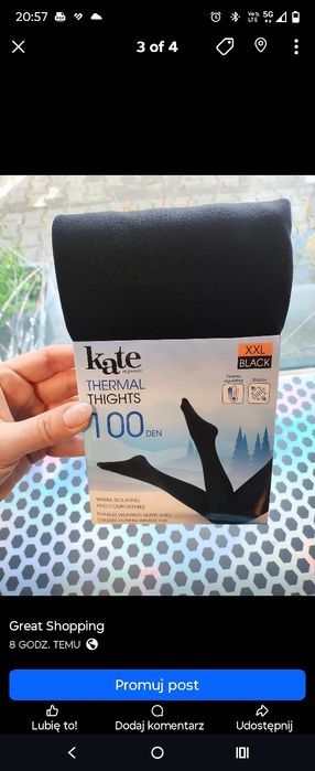 Rajstopy zimowe Den 100