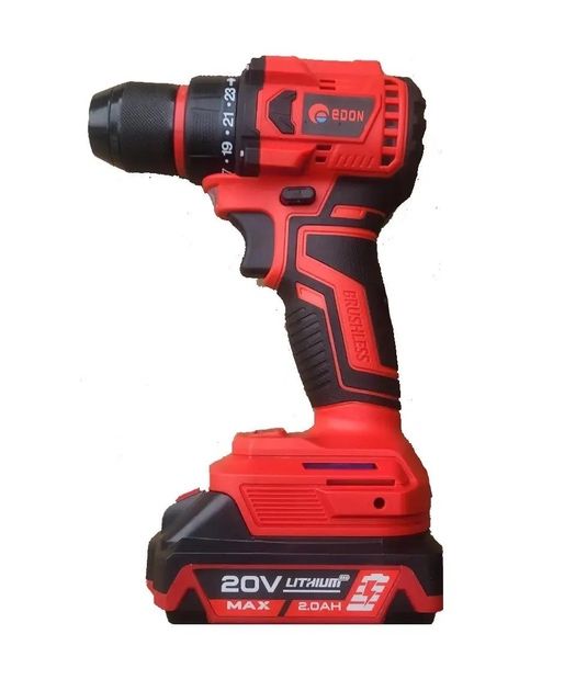 Акумуляторний безщітковий шуруповерт Edon ED-20BL (20 В, 40 Нм)