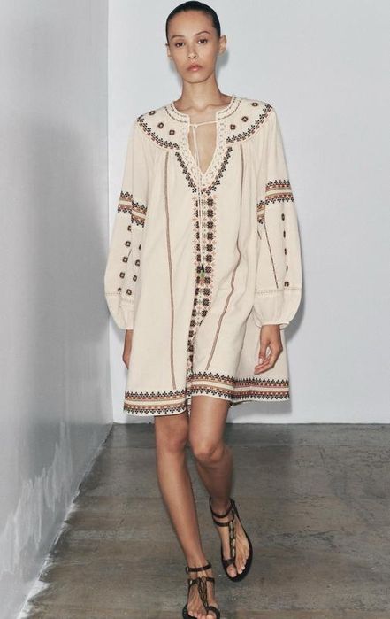 Сукня з вишивкою zara zw collection