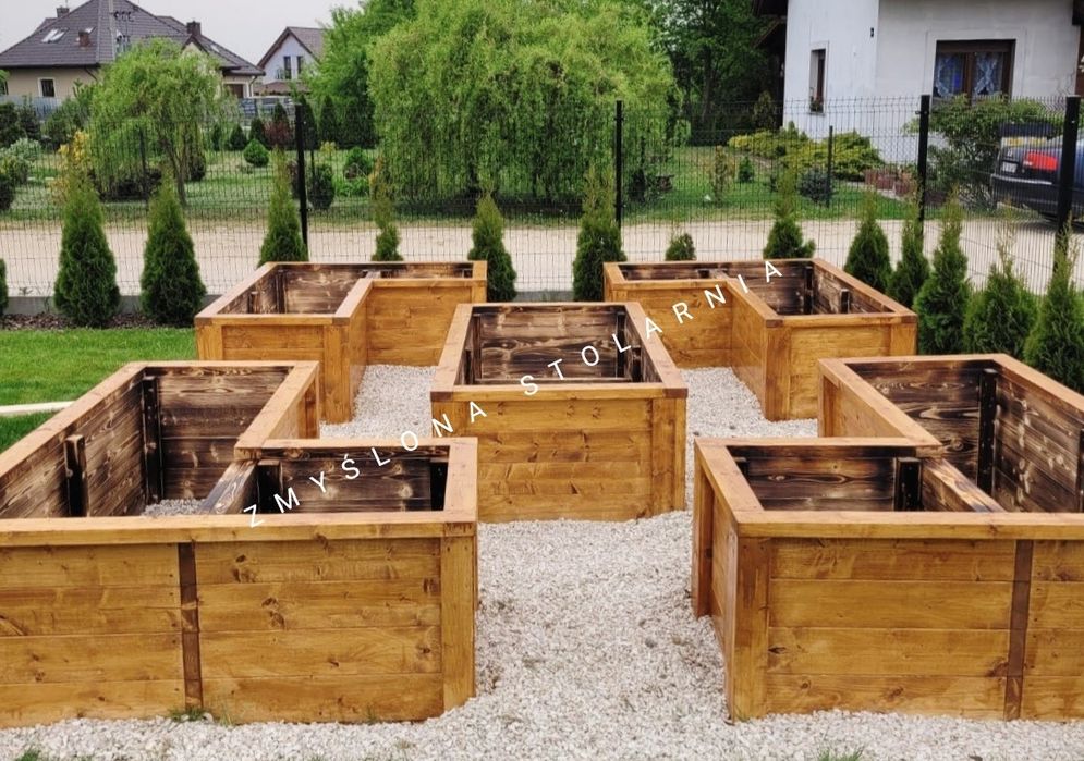 Podwyższone grządki gr. 4,5cm! Warzywnik, skrzynia na warzywa. PREMIUM