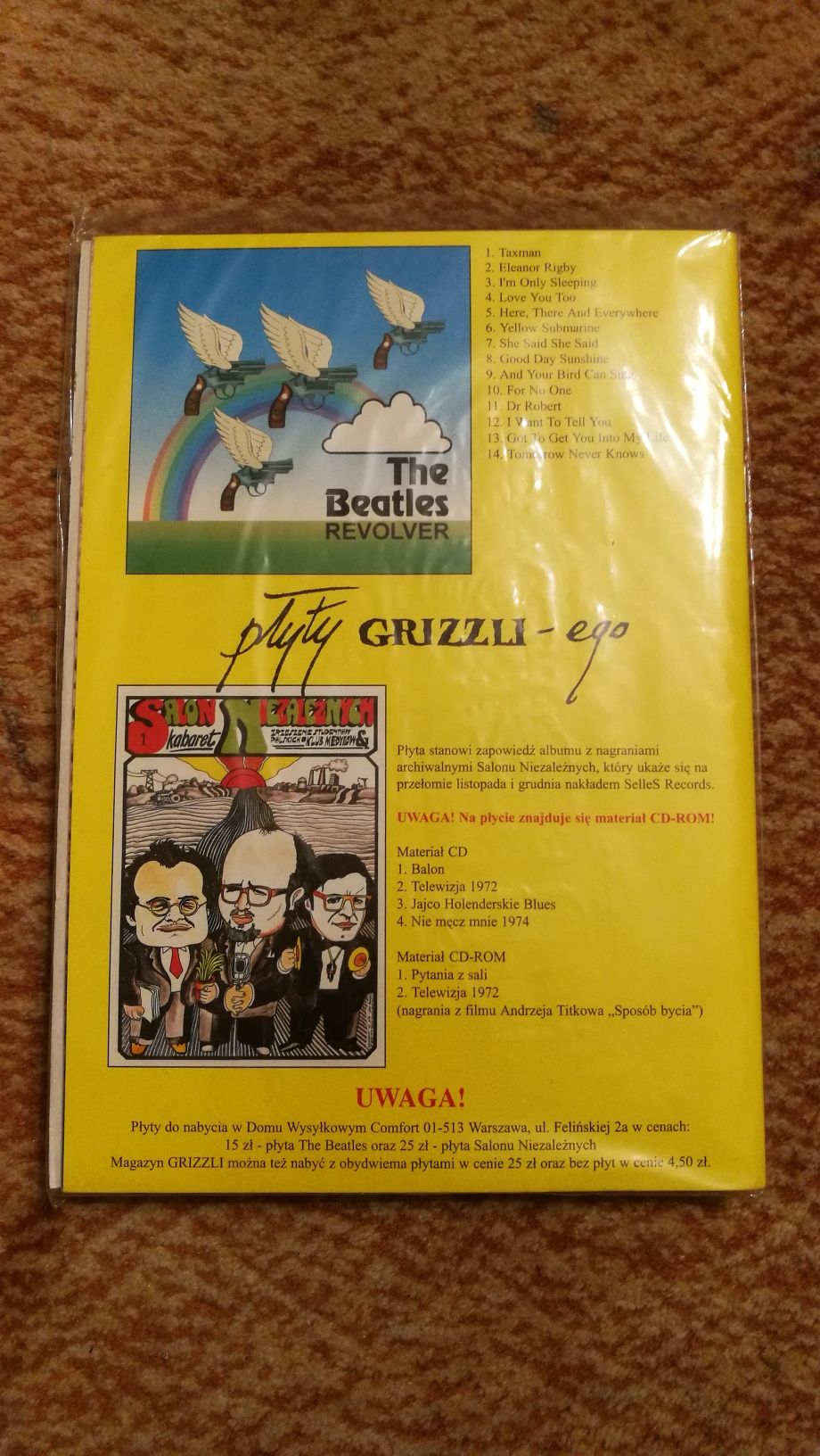 Grizzli miesięcznik humorystyczno literacko muzyczny numer9/98 folia