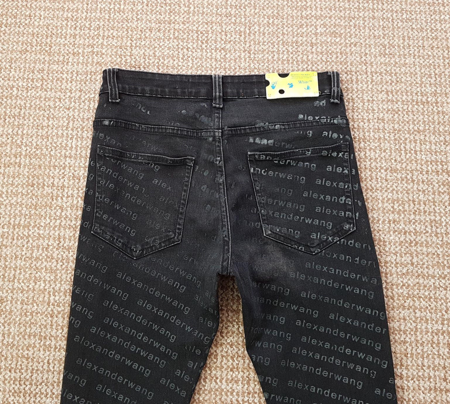 Off-White x Alexander Wang джинсыи з принтом W30 L30