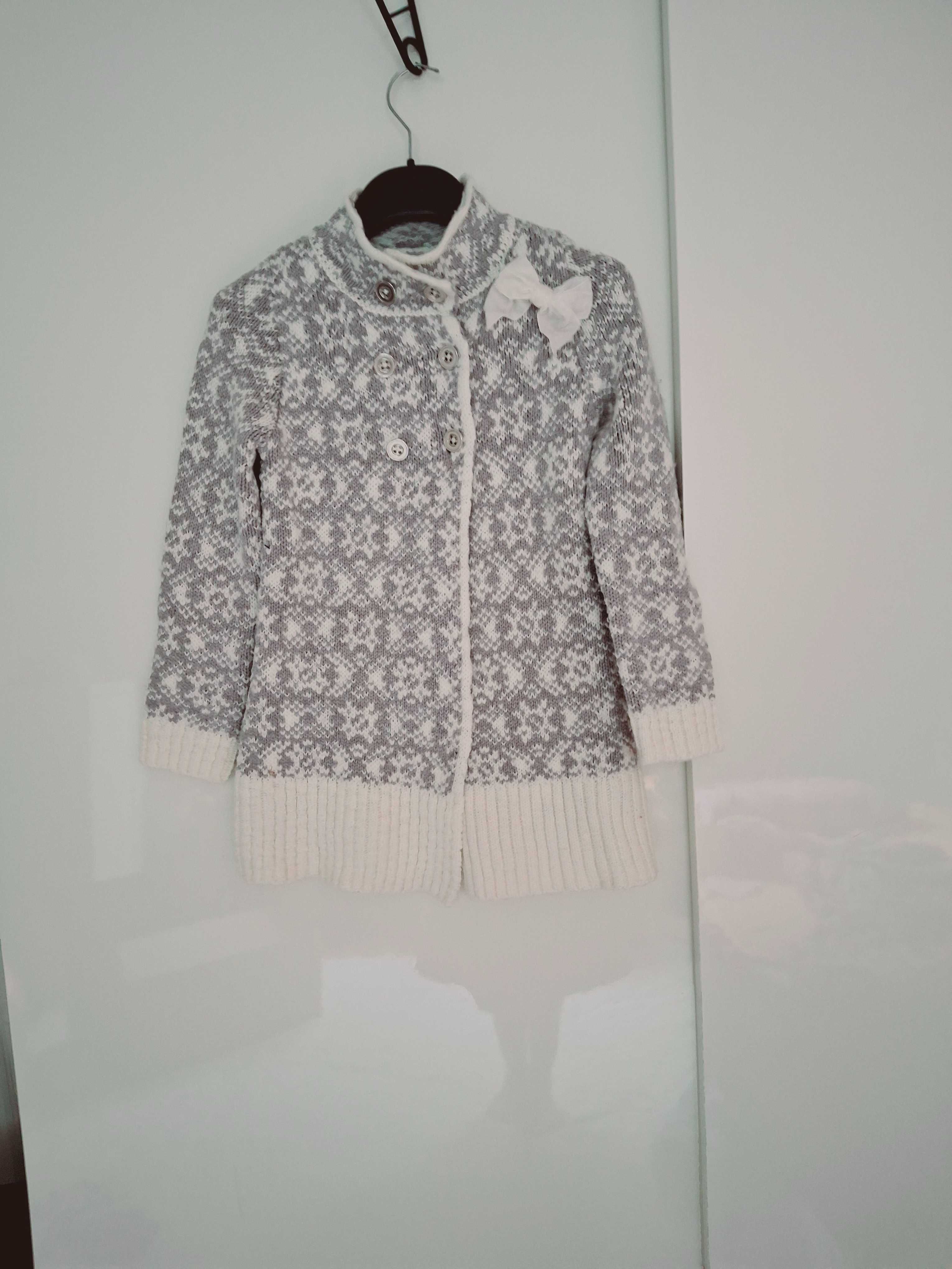 Sweter kardigan Tahari z ozdobną kokardką 7-8 lat 122-128 cm