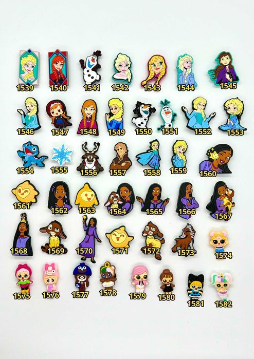 Przypinki do Crocs Disney Frozen Kraina Lodu Elza Życzenie Asha LOL