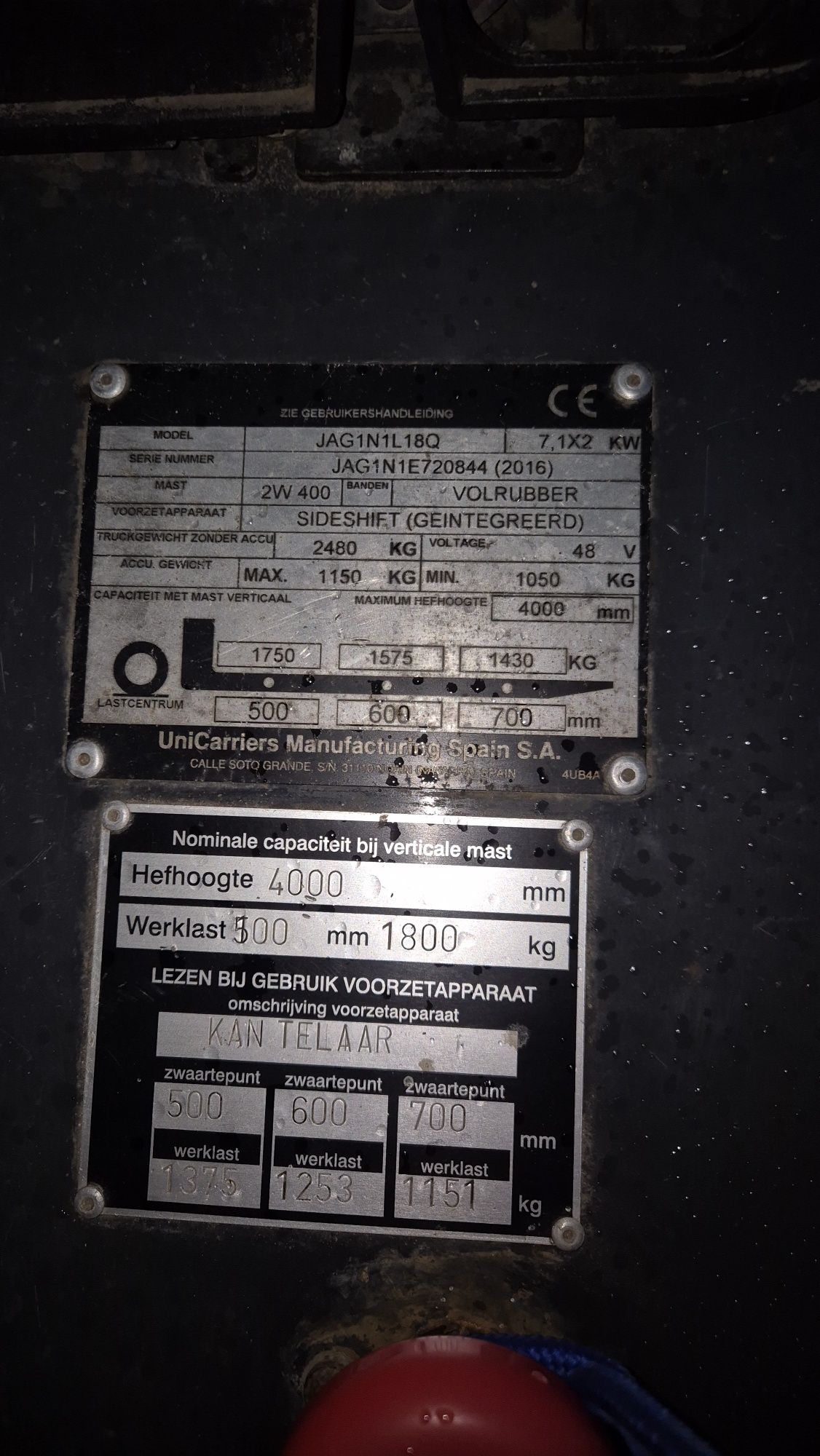 Wózek widłowy Unicarriers 18 Q Elektryczny Hyster Linde
