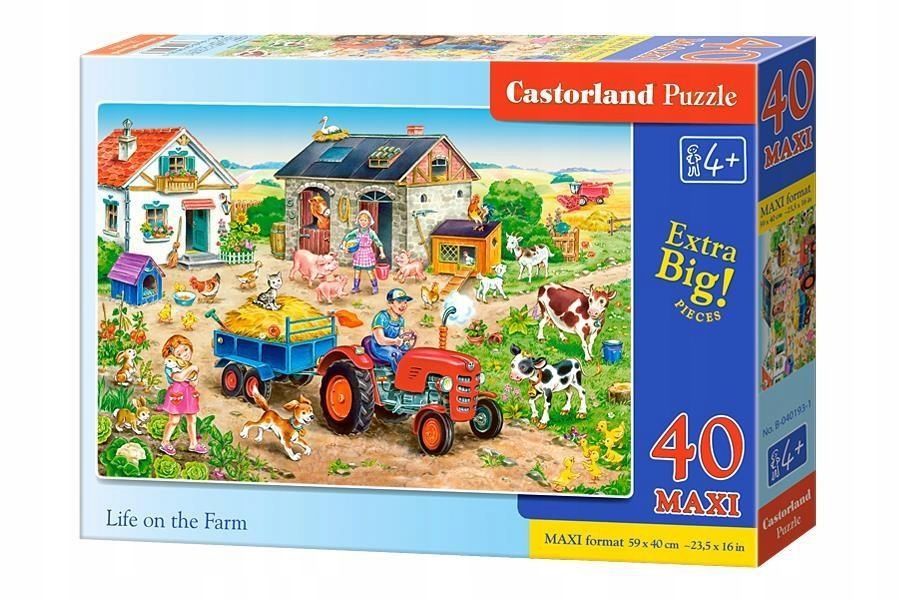 Puzzle 40 Maxi - Życie Na Farmie Castor