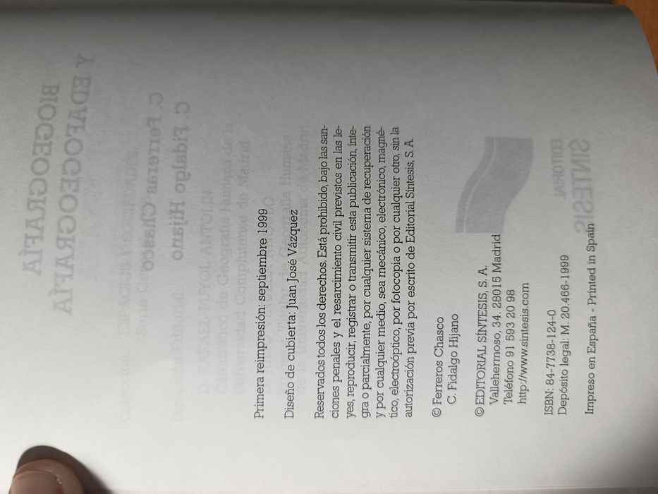 Biogeografia Y Edafogeografia