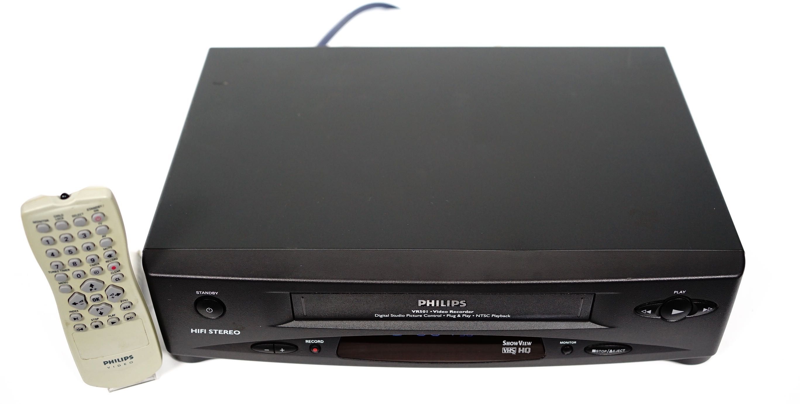 Magnetowid 6-głowicowy Hi-Fi Stereo PHILIPS VR501 NTSC PL menu polskie